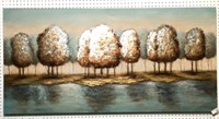 Trees Mixed Media Wall Art On Board