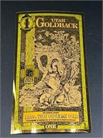 Utah Goldback Aurumn Gold Foil Note 1/1000 ounce