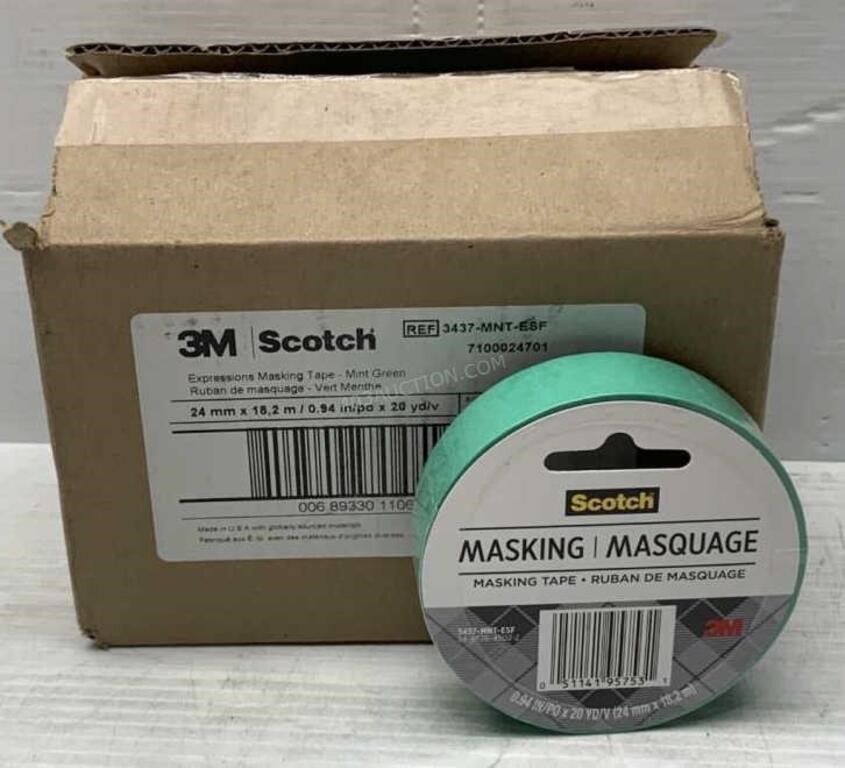 6 Rolls of 3M Scotch Masking Tape - NEW