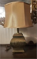 Oriental Engraved Brass  Table Lamp