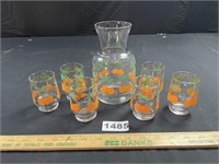 Vintage Orange Juice Set
