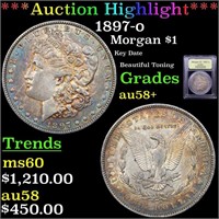 *Highlight* 1897-o Morgan $1 Graded Choice AU/BU S