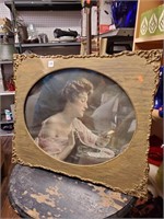 Antique Oval Lady Picture