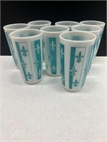 Set of 8 Vintage Hazel Atlas MCM Milk Glass