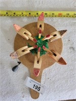 Vintage Hand Made Chicken Pecking Paddle Game