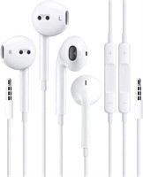 [2 Pack] with Apple Earbuds/Headphones/Earphones