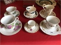 (6) Various Cups and Saucers