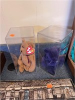 2 Beanie Babies in Cases