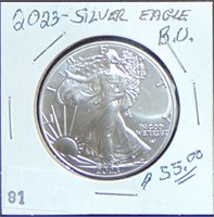 2023 Silver Eagle .999 Ounce Fine Silver.