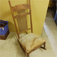 Antique High-back Rocking Chair