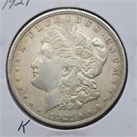 1921 MORGAN SILVER DOLLAR