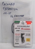 Palomba titanium AR-15 V2 hammer with packaging.