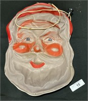 Vintage Santa Face Blow Mold Figure.