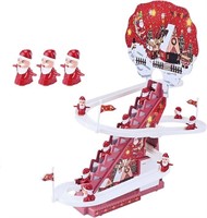 Santa Climbing Stairs Toy,Playful Roller Coaster