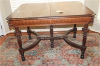 ANTIQUE SOLID WOOD DINING TABLE