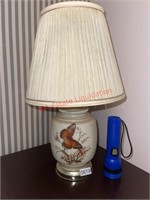 Vintage butterfly bed side lamp and flash light.