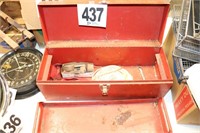 Metal Tool Box with Contents