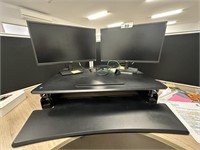2 Dell Monitors & Elevating Desk Module