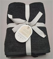 2pk Bath Towels - Black