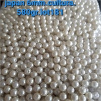 JAPAN VTG 6MM CULTURA 1-HOLE PEARLS 580 GRAMS