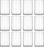 Waymind Clear Glass Cylinder Vases,3.5” W X 6”h,