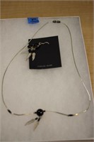 STERLING SILVER EARRING & NECKLACE SET-NEW