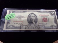 1953 $2 Red note