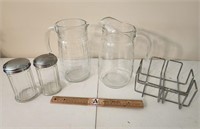 Vintage Salt & Creamer Containers, Pitchers,