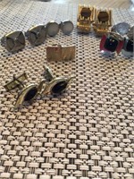 Assorted cuff links, pins & tie bars