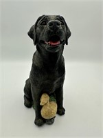 1996 Living Stone Black Lab Sculpture