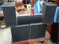 5 Polk Audio vintage speakers 3 speakers, 2 Sub