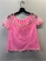 Vintage Femme Semi-Sheer Lace Shirt