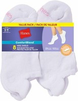 Hanes Women's 8 Pack Heel Shield Socks
