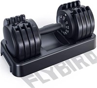 FLYBIRD Adjustable Dumbbell,55lb Single Dumbbell