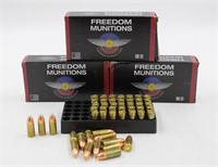 (3X) 50 RDS Freedom 9mm 115 GR Ammunition,