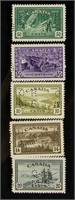 1 PC 1942 Canada Artillery & 4 PC 1946 Peace Stamp