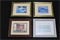 4 pcs Framed Art 12x10"