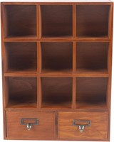 Mini 9 Cube Wooden Bookshelf Storage