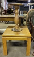 (A) Vintage Wooden End Table 24” x 28” x 20” and