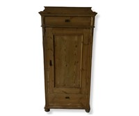 Vintage Pine Single Door Cabinet w/ Drawer
