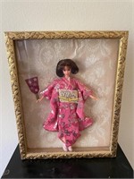 Framed Japanese Happy New Year Barbie Doll