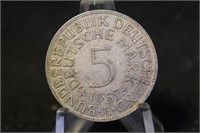 1957 Germany 5 Mark Silver Coin