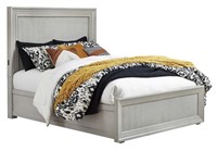 Hayes Wooden Queen Bed, Grey *pre-owned*