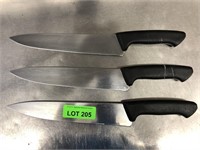 Lot of 3 Chef Knives