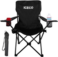 Portable Chairs w Double Cup Holders Carrying Bag
