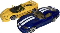 Ferrari and Viper Die Cast Models