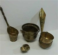 Lot Of Brass Items Frog Trinket Dish & More