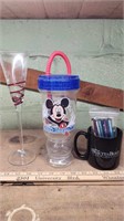 Swirled Wine Flute, Disney Water Bottle, Mug