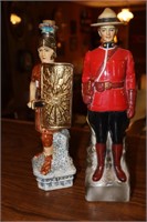 2 Whiskey Decanters - 1969 Canadian Mountie