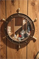 J & B Rare Scotch Ships Wheel Bar Mirror Sign